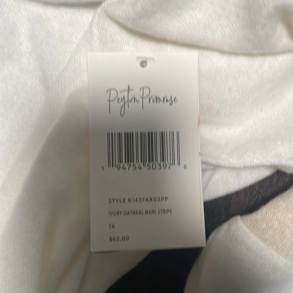 NWT Peyton promise 3/4 zip sweater 1x - Picture 3 of 3